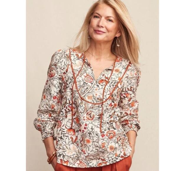 Matilda Jane Womens Top Blouse Heart to Heart Meadow Brook Floral Small - Picture 1 of 5
